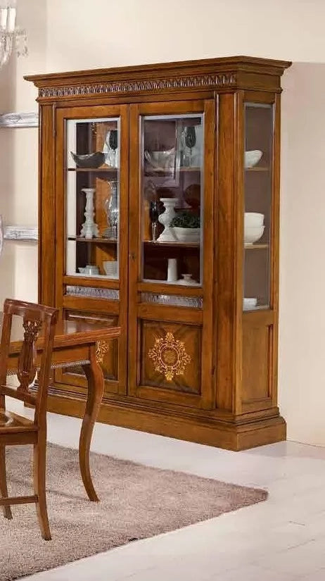 Vetrina arte povera soggiorno in legno l.157 x p.49 h.213 - Mobili 2G