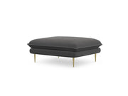 Cosmopolitan Design - Pouf "Vienna" in tessuto strutturato grigio scuro 
