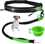 Cinturino per cani da jogging per cani piccoli fino a 10 kg, libertà di movimento con cinturino addominale, 135 cm - 185 cm, nero