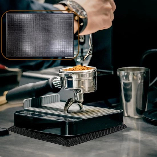 Mat anti-slip per macchina del caffè, accessori per centrifuga, protezione per tavoli e stabilizzazione per macchine del caffè automatiche.