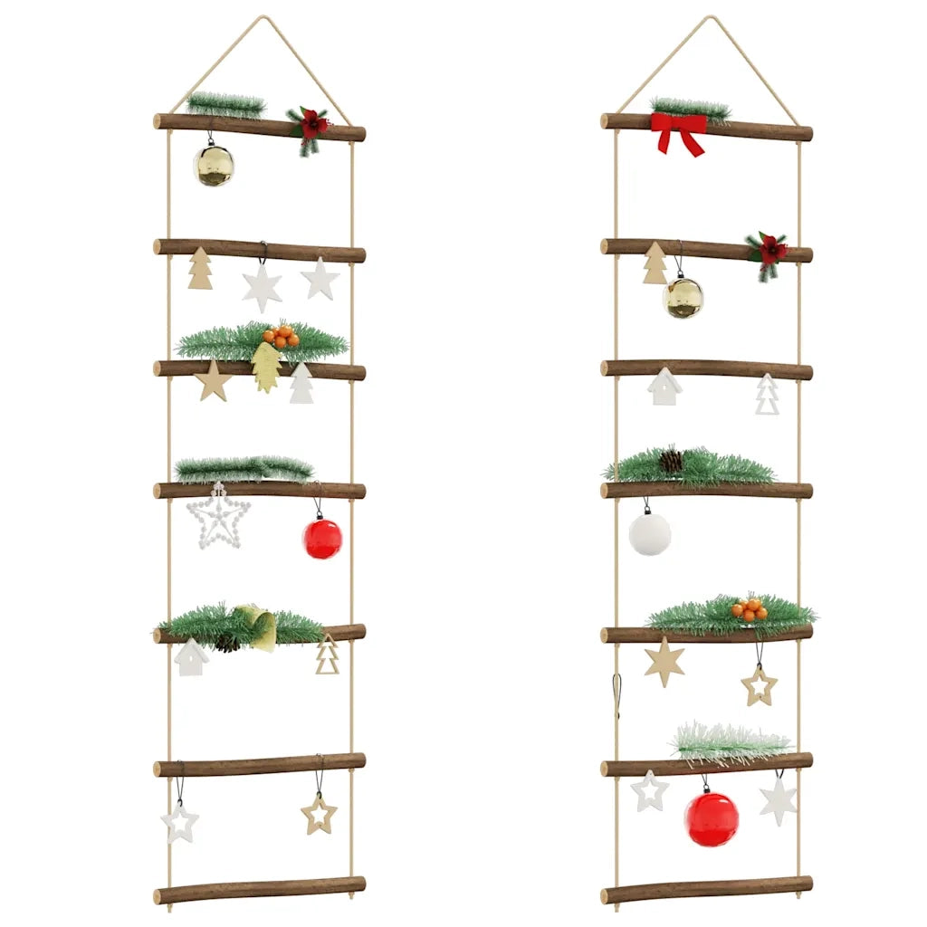 Decorazioni Parete a Forma di Scala 2 pz 30x100cm Ramo Naturale 4101014