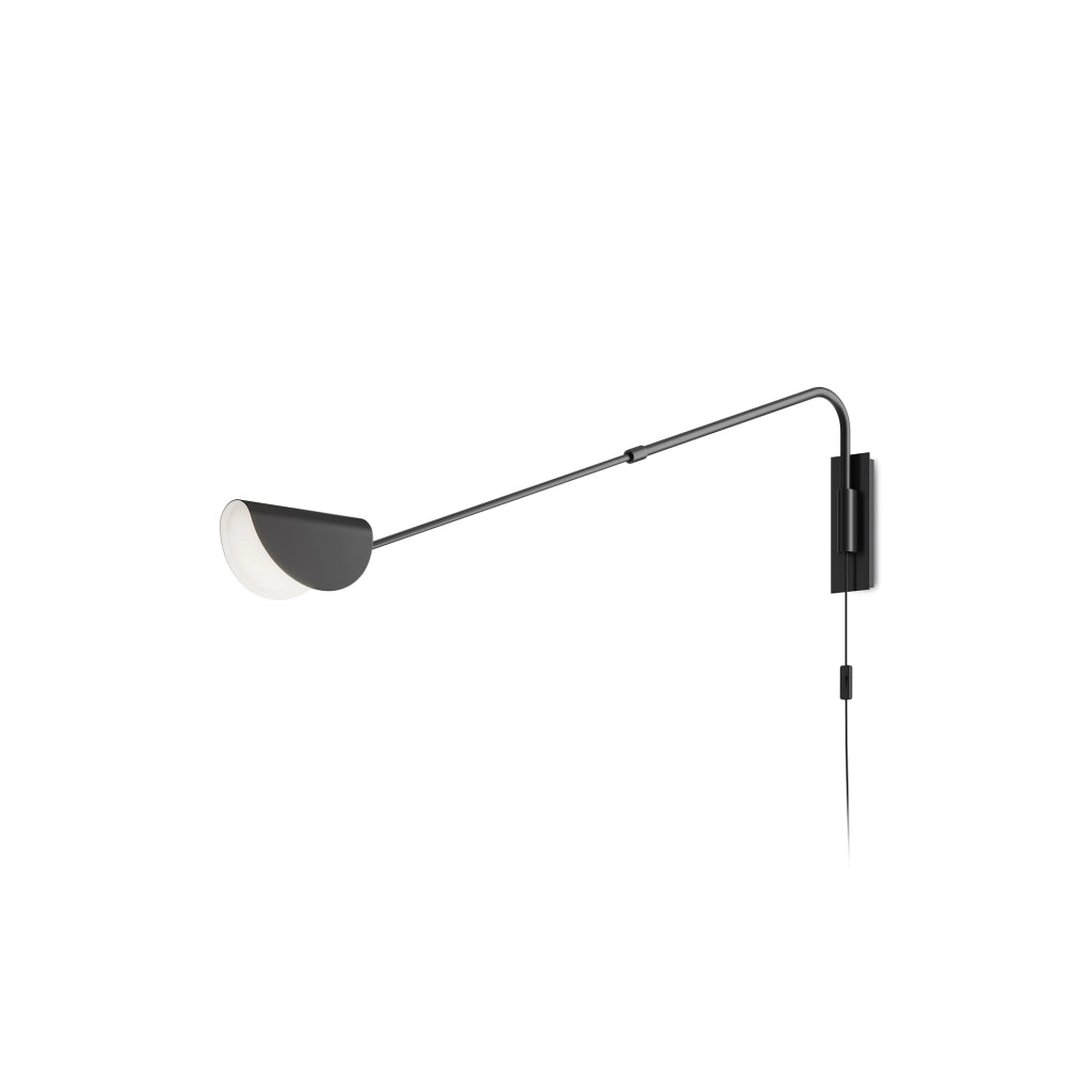 Maytoni Applique moderna Mollis 1 luce G9 nero metallo diffusore acrilico