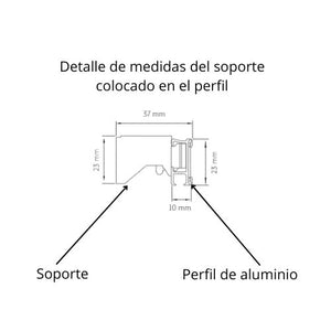 supporti a parete/soffitto bianco