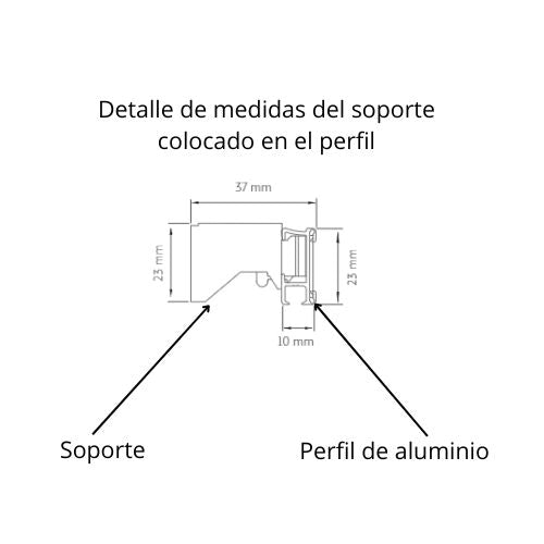 supporti a parete/soffitto bianco