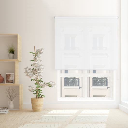 VIEWTEX Tenda a rullo Screen  10% Grado di apertura bianco 75 x 190 cm - Made in Europe - 5 anni di garanzia