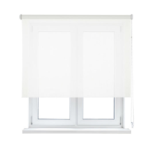 VIEWTEX Tenda a rullo Screen  10% Grado di apertura bianco perla 120 x 250 cm - Made in Europe - 5 anni di garanzia