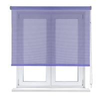 VIEWTEX Tenda a rullo Screen  10% Grado di apertura argento e azzurro 165 x 250 cm - Made in Europe - 5 anni di garanzia