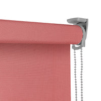 VIEWTEX Tenda a rullo Screen  10% Grado di apertura argento e rosso 75 x 250 cm - Made in Europe - 5 anni di garanzia