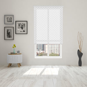 VIEWTEX Tenda a rullo Twist Printed Bianco e Nero 105 X 250cm - Made in Europe - 5 anni di Garanzia