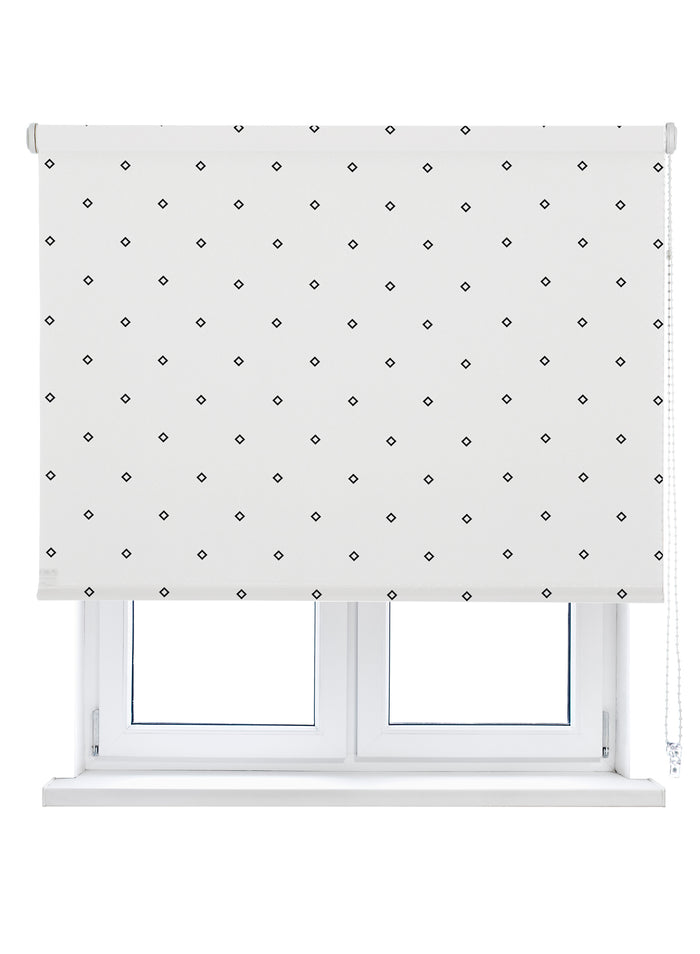 VIEWTEX Tenda a rullo Twist Printed Bianco e Nero 165 X 250cm - Made in Europe - 5 anni di Garanzia