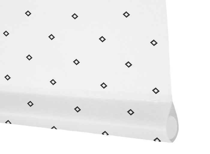 VIEWTEX Tenda a rullo Twist Printed Bianco e Nero 90 X 250cm - Made in Europe - 5 anni di Garanzia