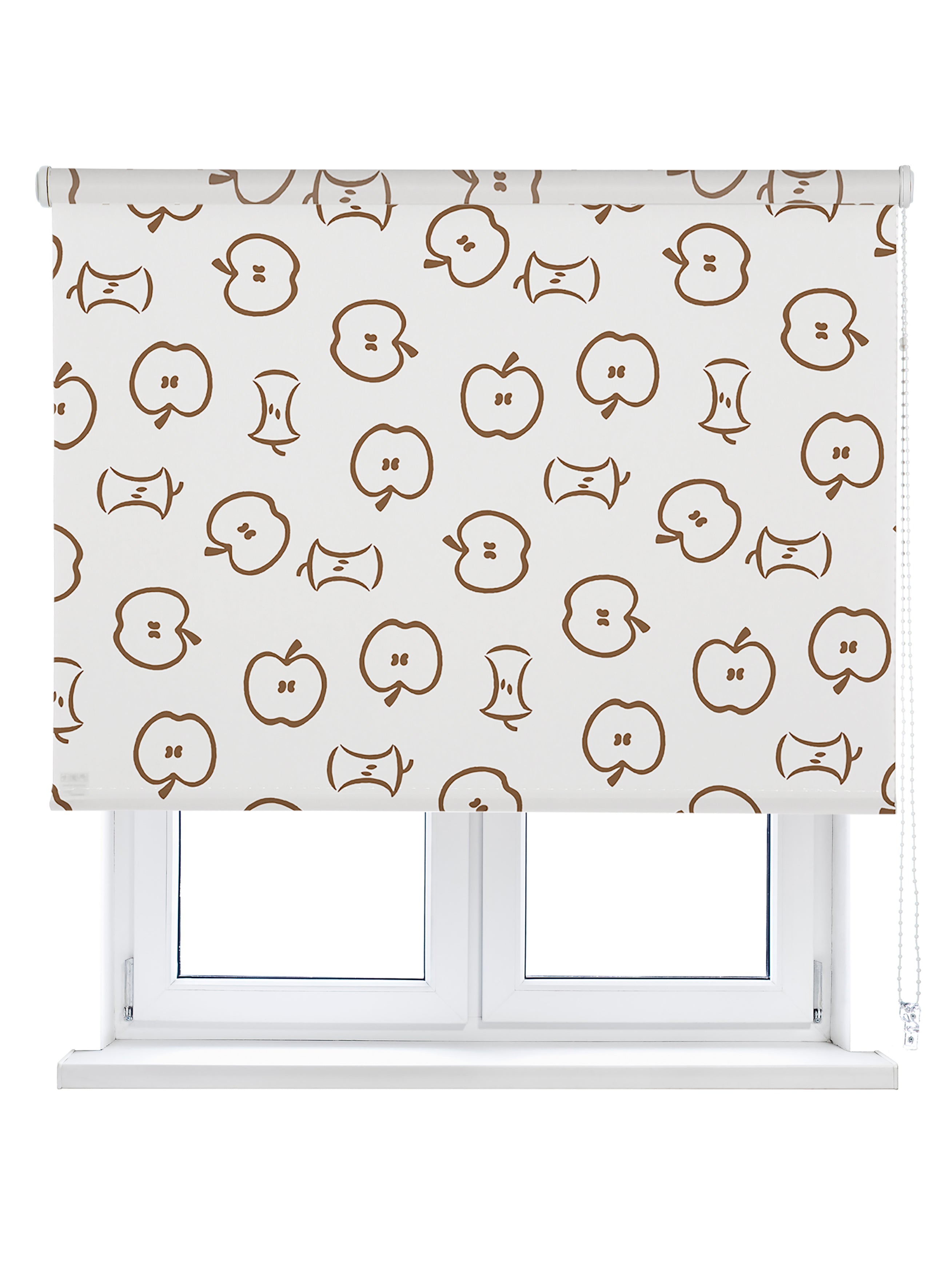 VIEWTEX Tenda a rullo Jazz Printed Bianco e Marrone 105 X 250cm - Made in Europe - 5 anni di Garanzia