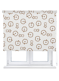 VIEWTEX Tenda a rullo Jazz Printed Bianco e Marrone 150 X 250cm - Made in Europe - 5 anni di Garanzia