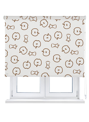 VIEWTEX Tenda a rullo Jazz Printed Bianco e Marrone 90 X 250cm - Made in Europe - 5 anni di Garanzia