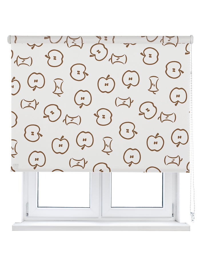 VIEWTEX Tenda a rullo Jazz Printed Bianco e Marrone 90 X 250cm - Made in Europe - 5 anni di Garanzia