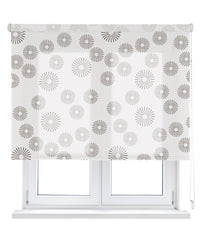 VIEWTEX Tenda a rullo Pasodoble Printed Bianco e Marrone 180 X 250cm - Made in Europe - 5 anni di Garanzia