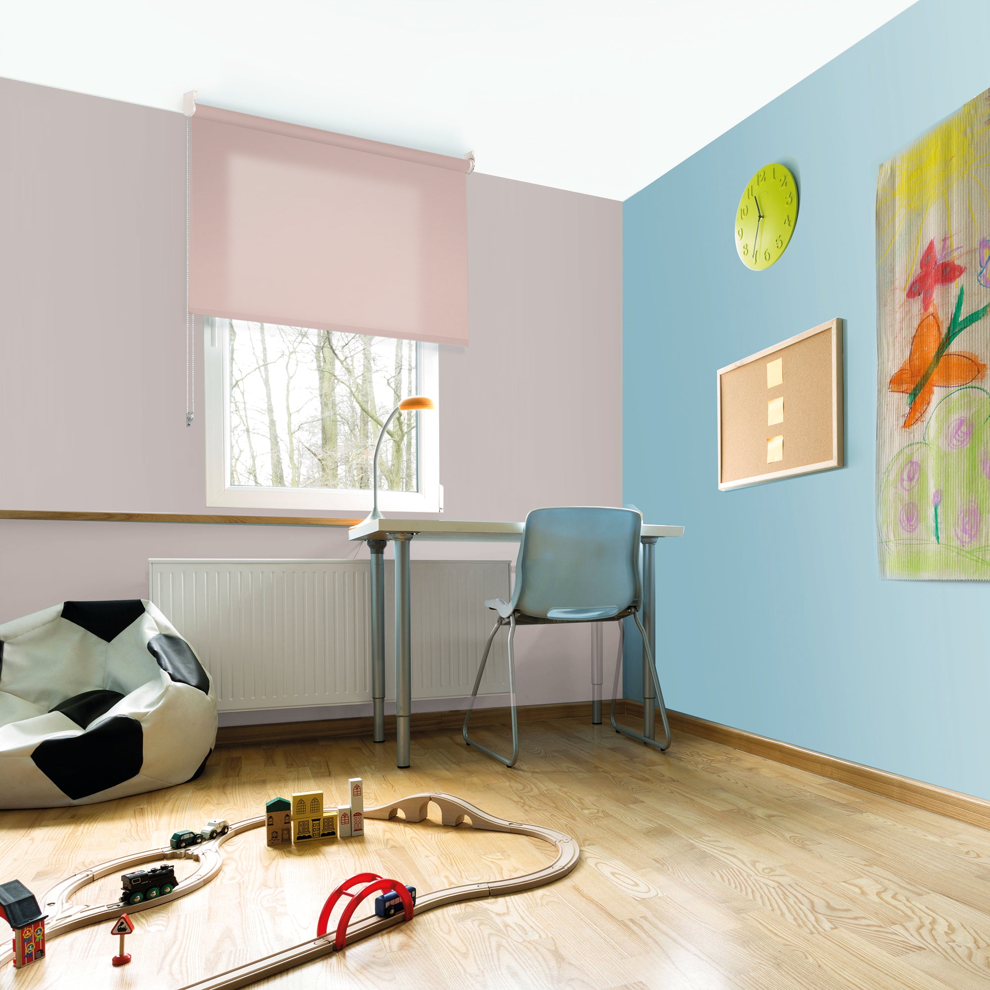 VIEWTEX Tenda a rullo traslucida L2000 Rosa quarzo 120 X 250cm - Made in Europe - 5 anni di garanzia