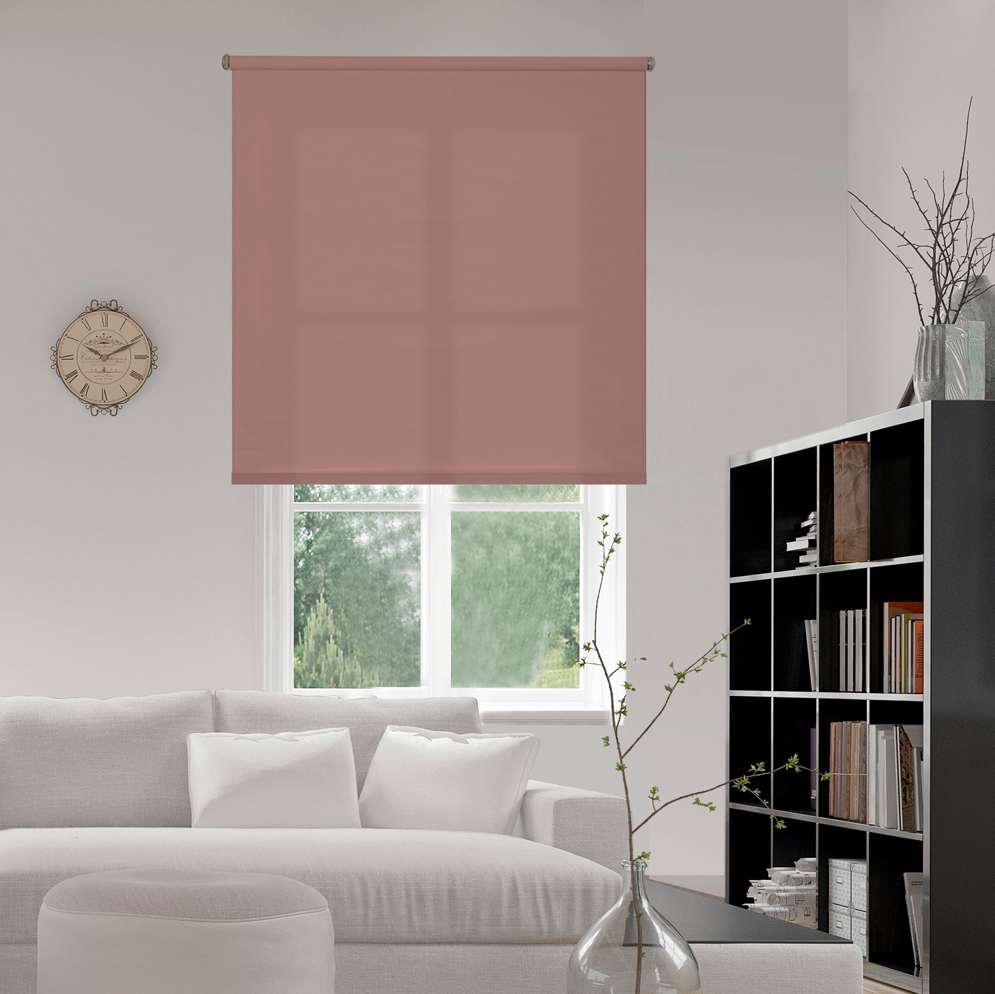 VIEWTEX Tenda a rullo traslucida L2000 Rosa antico 150 X 250cm - Made in Europe - 5 anni di garanzia