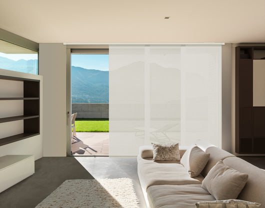 VIEWTEX Kit di pannelli giapponese (binario e pannelli) Screen - Grado di apertura 10% - Bianco 144 cm - Made in Europe - 5 anni di garanzia