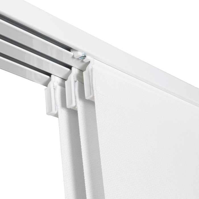 VIEWTEX Kit di pannelli giapponese (binario e pannelli) Screen - Grado di apertura 10% - Bianco 144 cm - Made in Europe - 5 anni di garanzia