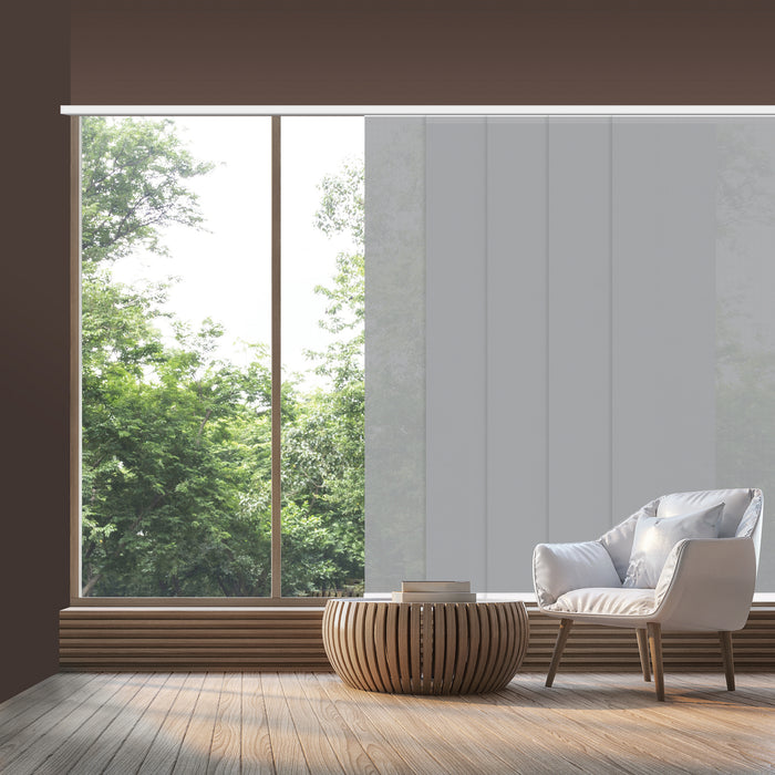 VIEWTEX Kit di pannelli giapponese (binario e pannelli) Screen - Grado di apertura 10% - Grigio perla 238 cm - Made in Europe - 5 anni di garanzia