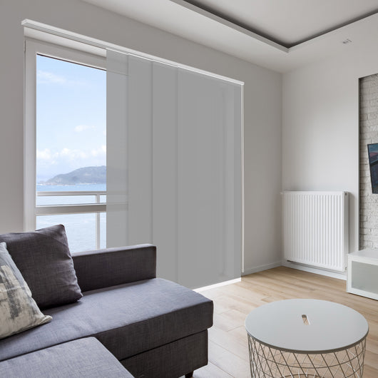 VIEWTEX Kit di pannelli giapponese (binario e pannelli) Screen - Grado di apertura 10% - Grigio perla 191 cm - Made in Europe - 5 anni di garanzia