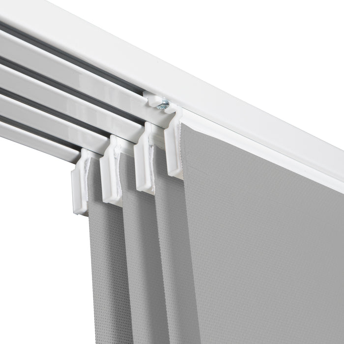 VIEWTEX Kit di pannelli giapponese (binario e pannelli) Screen - Grado di apertura 10% - Grigio perla 191 cm - Made in Europe - 5 anni di garanzia