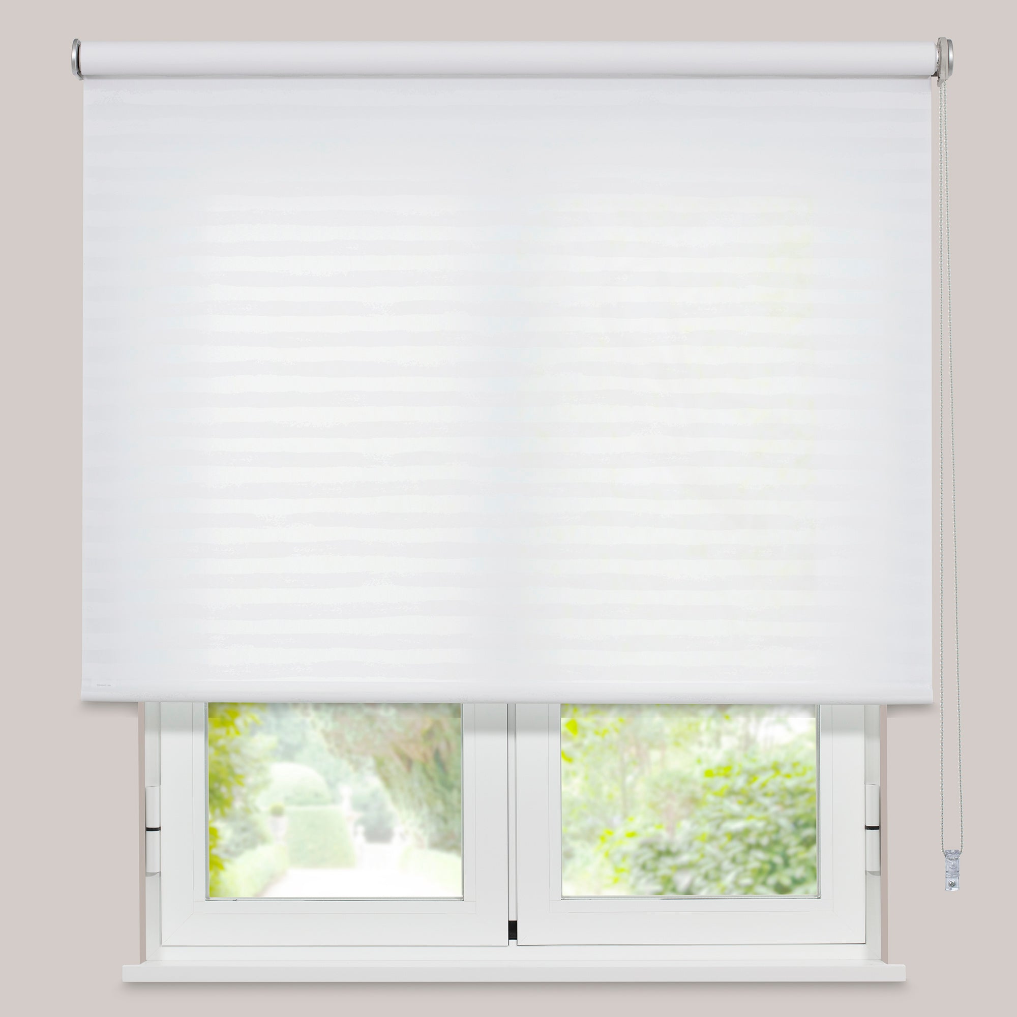 VIEWTEX Tenda a rullo Traslucida Printed Lines Bianco 180 X 250cm - Made in Europe - 5 anni di garanzia