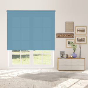 VIEWTEX Tenda a rullo traslucida L2000 azzurro siberiano 180 X 250cm - Made in Europe - 5 anni di garanzia