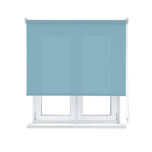 VIEWTEX Tenda a rullo traslucida L2000 azzurro siberiano 90 X 250cm - Made in Europe - 5 anni di garanzia