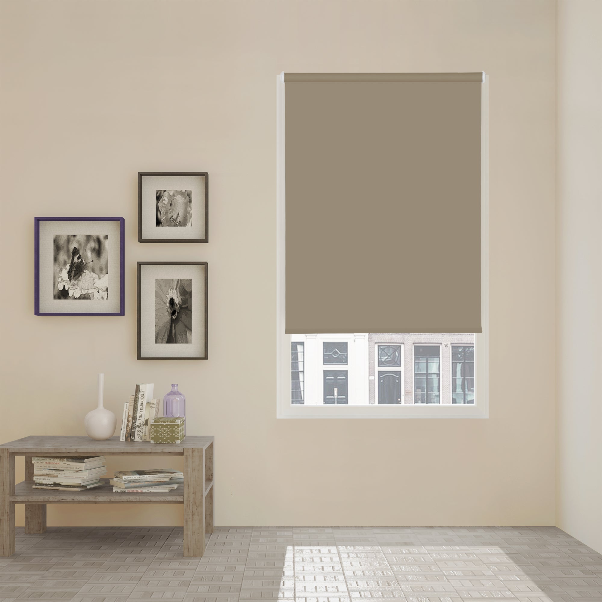 VIEWTEX Tenda a rullo opaca termica/oscurante Easy Fix Desert 55 X 190 cm - Made in Europe - 5 anni di garanzia