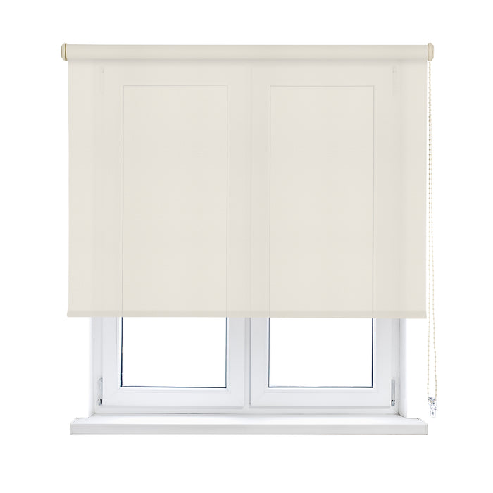 VIEWTEX Tenda a rullo Easy Fix Screen 10% Grado di apertura Lino bianco 45 X 190 cm - Made in Europe - 5 anni di garanzia