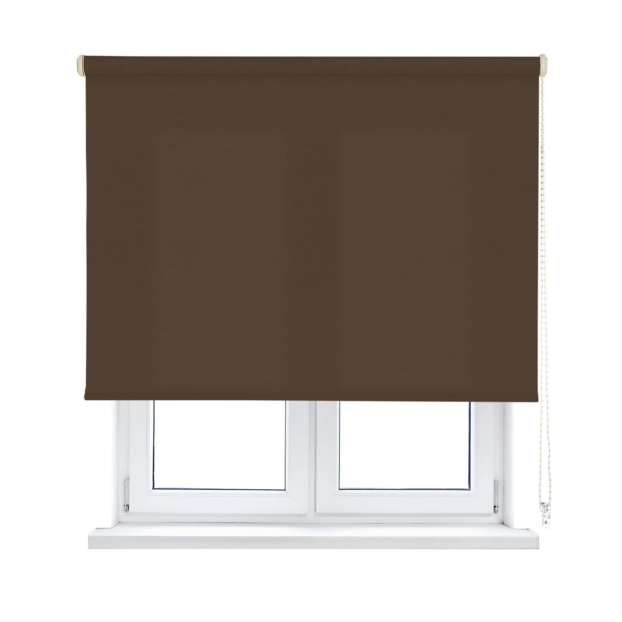 VIEWTEX Tenda a rullo Traslucida Ecofuture (100% tessuto riciclato) Marrone 120 X 250cm - Made in Europe - 5 anni di garanzia