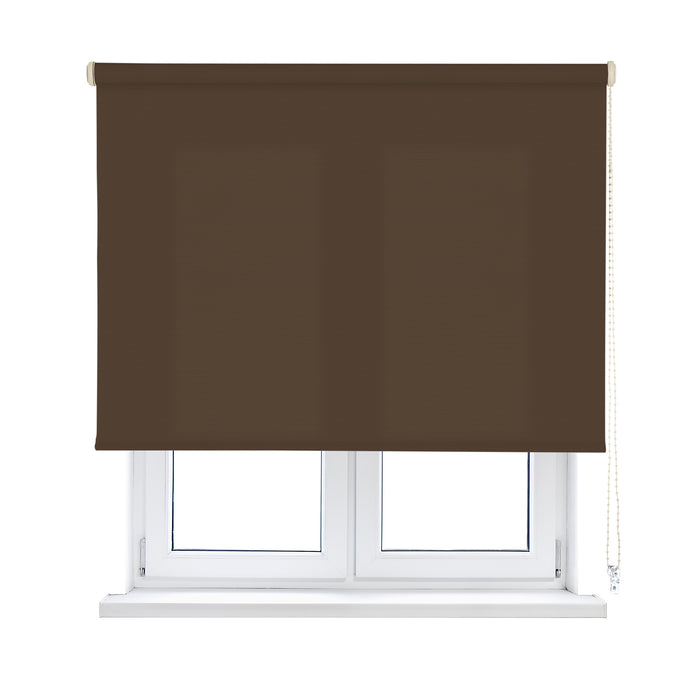 VIEWTEX Tenda a rullo Traslucida Ecofuture (100% tessuto riciclato) Marrone 165 X 190cm - Made in Europe - 5 anni di garanzia