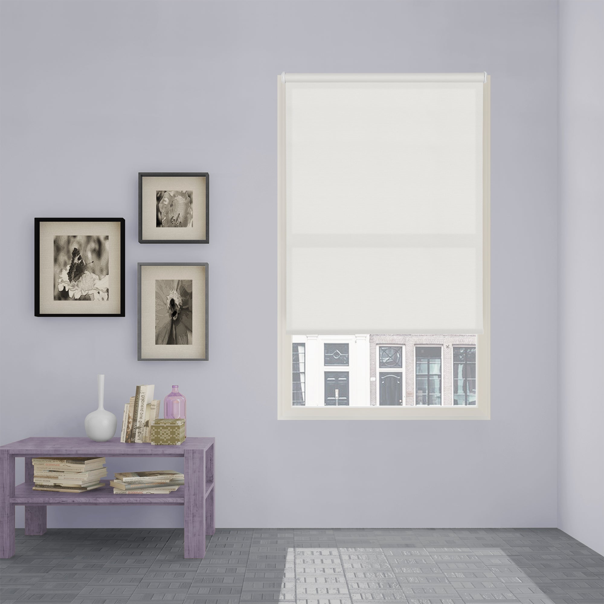 VIEWTEX Tenda a rullo Easy Fix Traslucida Ecofuture (100% tessuto riciclato) Bianco 60 X 190cm - Made in Europe - 5 anni di garanzia