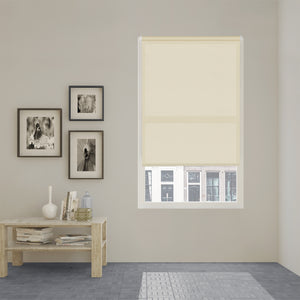 VIEWTEX Tenda a rullo Easy Fix Traslucida Ecofuture (100% tessuto riciclato) Ivory 55 X 190cm - Made in Europe - 5 anni di garanzia