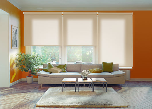 VIEWTEX Tenda a rullo Traslucida Ecofuture (100% tessuto riciclato) Ivory 90 X 250cm - Made in Europe - 5 anni di garanzia