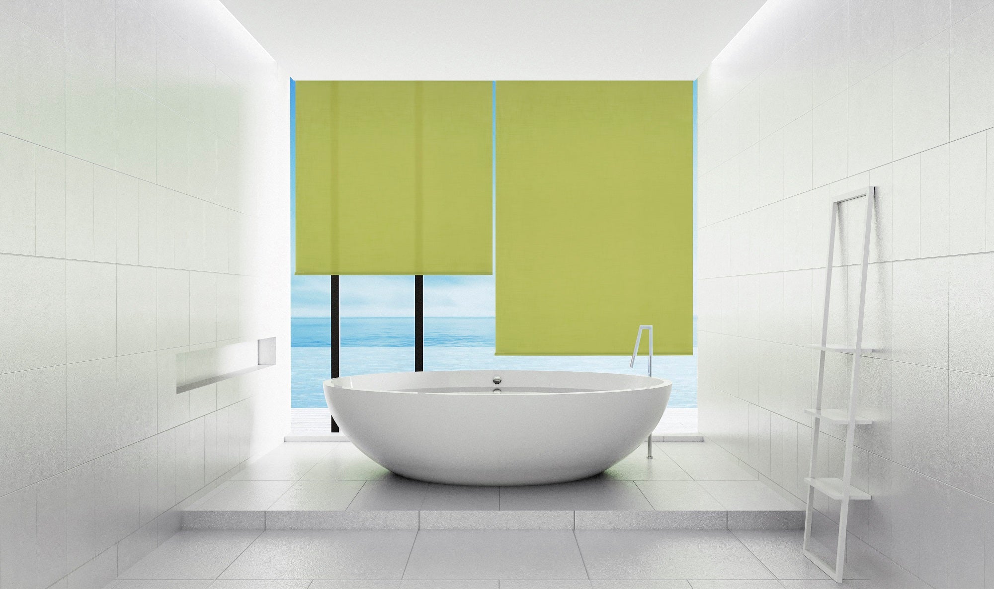 VIEWTEX Tenda a rullo traslucida Etamine Verde 150 X 250cm - Made in Europe - 5 anni di garanzia