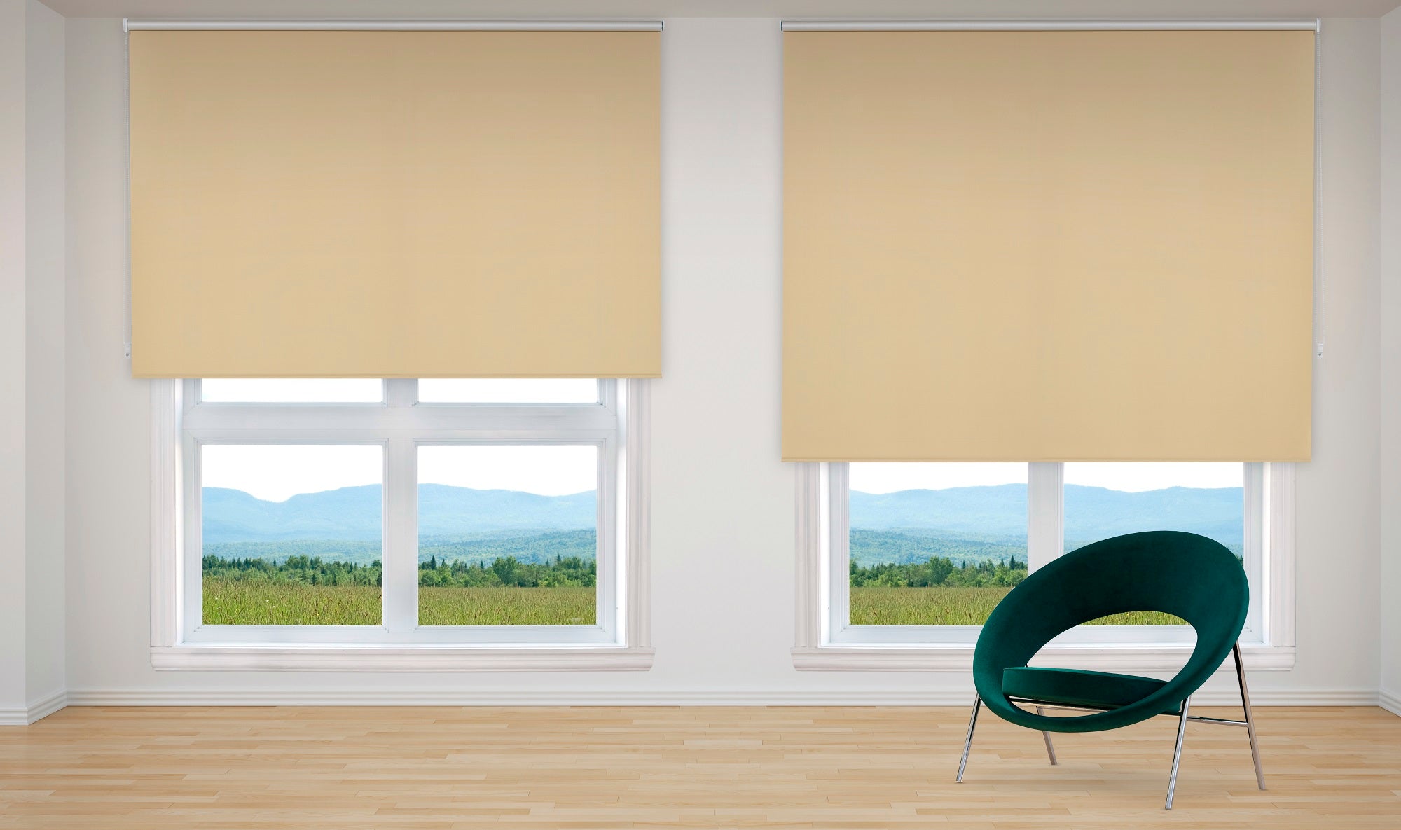 VIEWTEX Tenda a rullo traslucida L2000 Madreperla Arancione 105 X 190cm - Made in Europe - 5 anni di garanzia
