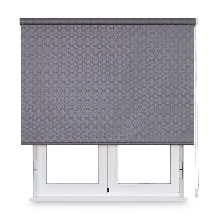 VIEWTEX Tenda a rullo traslucida Link Bright Brass Grigio 105 X 190cm - Made in Europe - 5 anni di garanzia