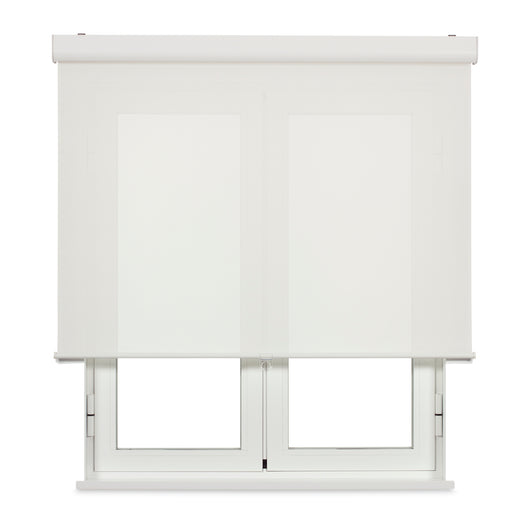 Tenda a rullo a molla con cassetto Screen apertura 10% 75 X 190cm colore bianco, Made in Europe