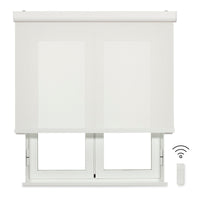 VIEWTEX Tenda a rullo motorizzata con cassetto Screen apertura 10% Bianco 135 X 190cm - Made in Spain - 5 anni di garanzia