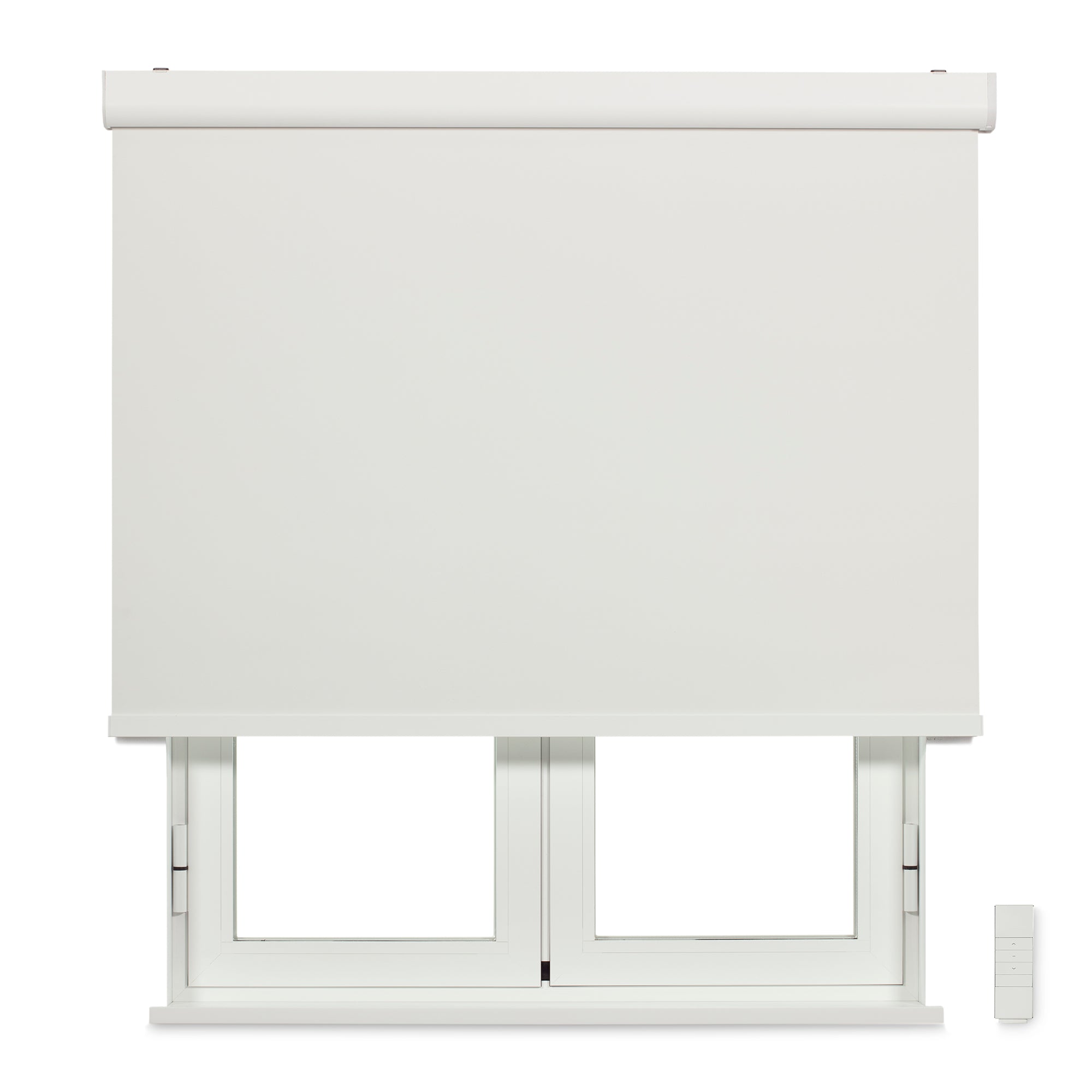 Tenda a rullo motorizzata con cassetto Oscurante/Bianco135 X 190cm colore bianco, Made in Europe