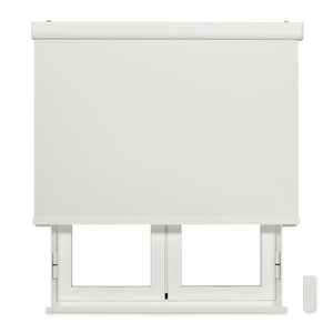 Tenda a rullo motorizzata con cassetto Oscurante/Bianco135 X 190cm colore bianco, Made in Europe