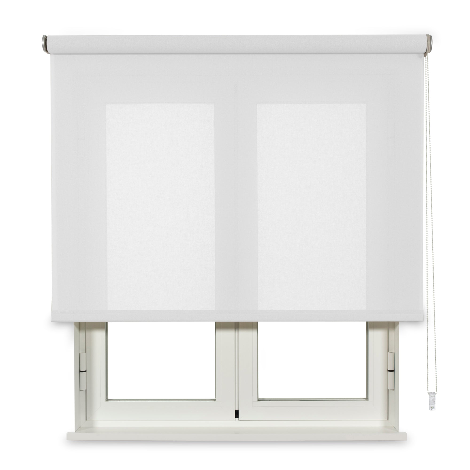 VIEWTEX Tenda a rullo traslucida Cotone (Cotone riciclato) Bianco 150 X 250cm - Made in Europe - 5 anni di garanzia