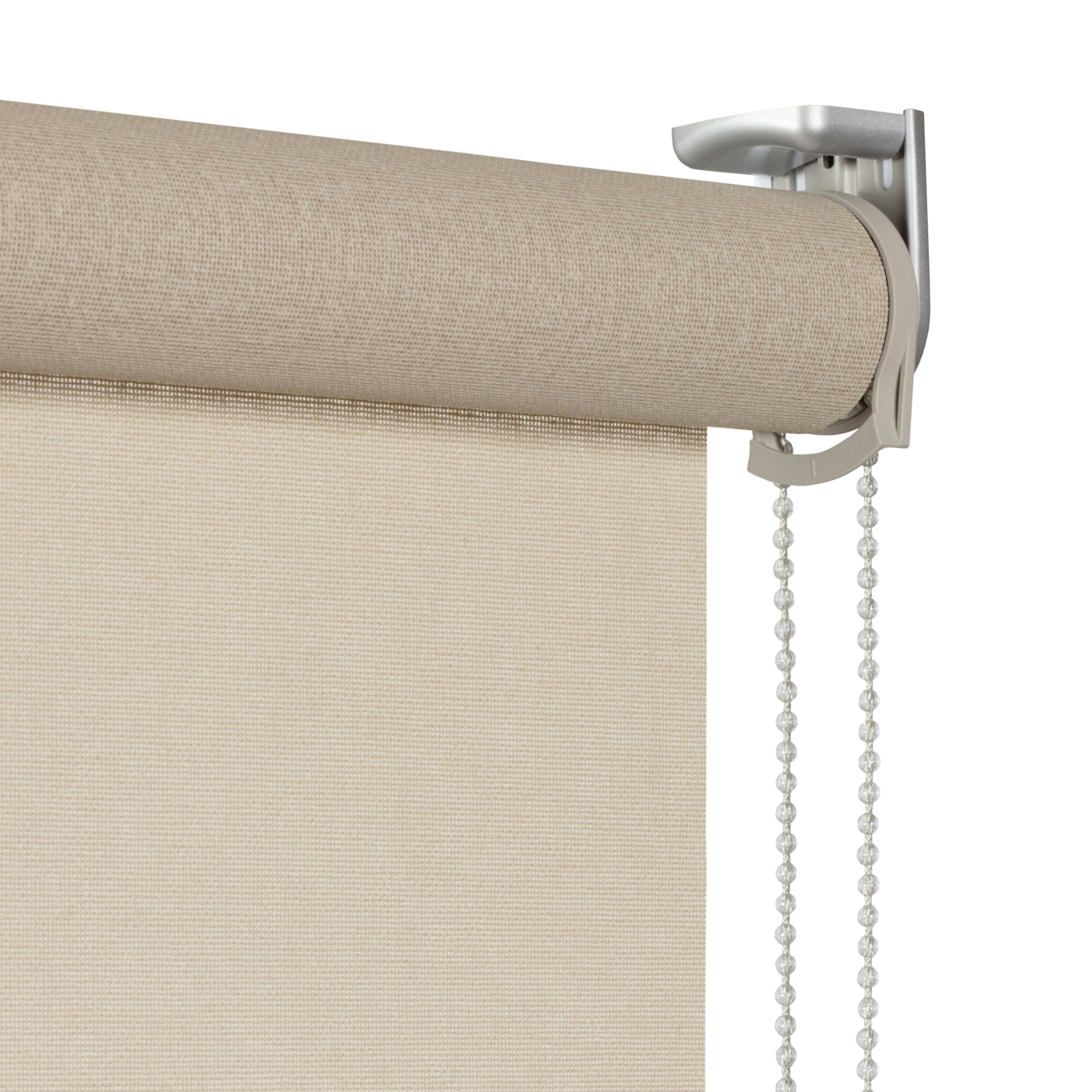 VIEWTEX Tenda a rullo traslucida Cotone (Cotone riciclato) Beige 75 X 250cm - Made in Europe - 5 anni di garanzia