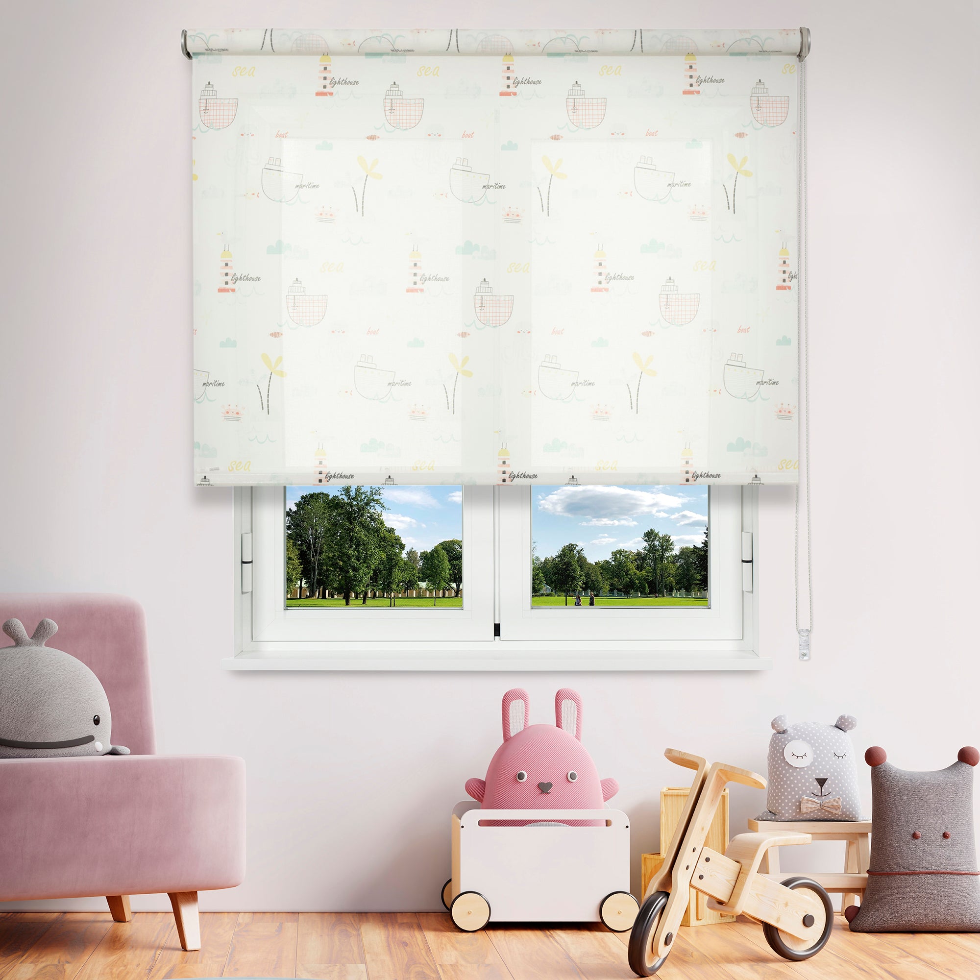 VIEWTEX Tenda a rullo Traslucida Sailor Bianco 150 X 250cm - Made in Europe - 5 anni di garanzia