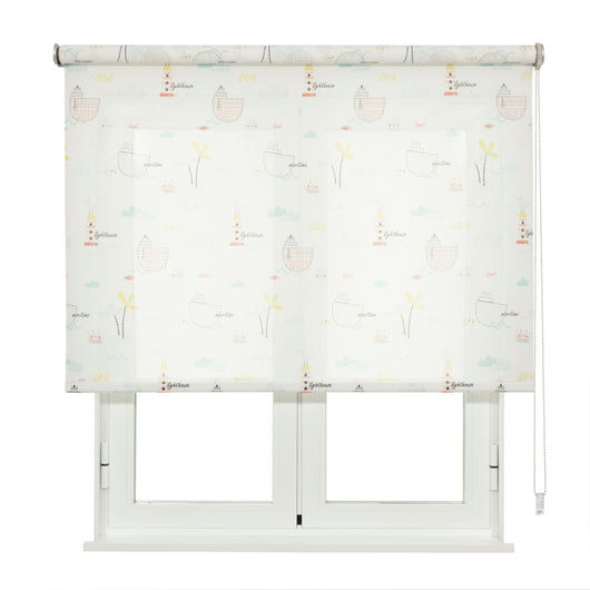 VIEWTEX Tenda a rullo Traslucida Sailor Bianco 180 X 250cm - Made in Europe - 5 anni di garanzia