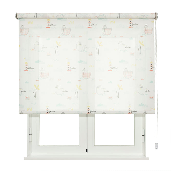 VIEWTEX Tenda a rullo Traslucida Sailor Bianco 120 X 250cm - Made in Europe - 5 anni di garanzia