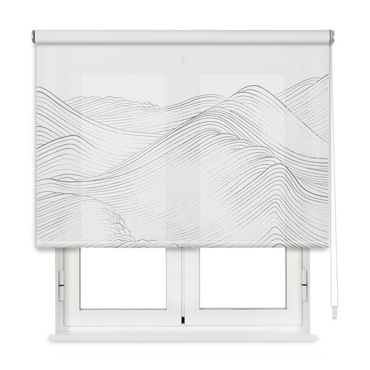 VIEWTEX Tenda a rullo Traslucida Waves Bianco 150 X 250cm - Made in Europe - 5 anni di garanzia